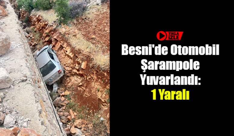 Besni-Gaziantep karayolunun 35. kilometresinde meydana gelen trafik kazasında, bir otomobil