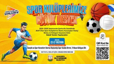 Şanlıurfa Büyükşehir Belediyesi, kent genelindeki amatör spor kulüplerine vereceği destekle