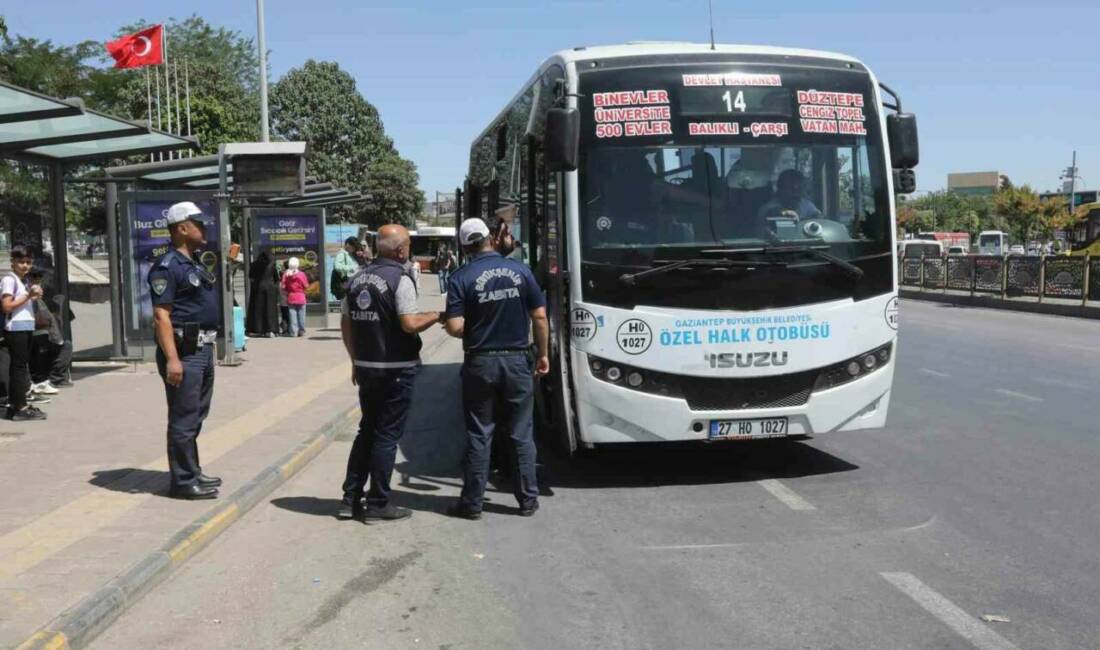 Gaziantep'te, yaz sıcaklarının artmasıyla birlikte toplu taşıma araçlarında klima denetimleri