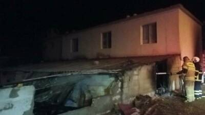 Adıyaman’ın Gölbaşı ilçesine bağlı Küçükören Köyü’nde bir ahır yangını meydana