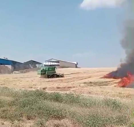 Adıyaman’ın Gölbaşı ilçesinde bir buğday tarlasında çıkan yangın korkuttu.