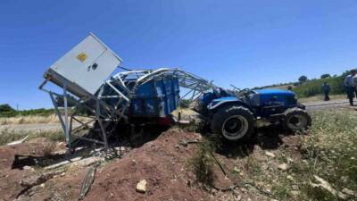 Adıyaman’ın Gölbaşı ilçesinde traktörün trafoya çarpması sonucu meydana gelen kazada