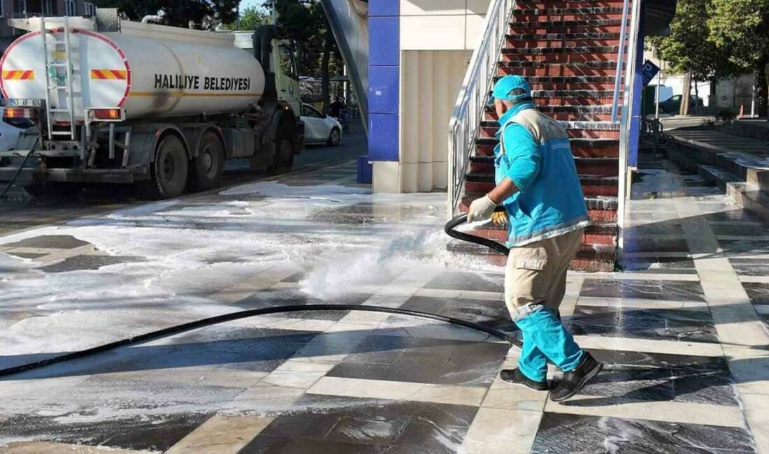 Haliliye Belediyesi Temizlik İşleri Müdürlüğü tarafından yürütülen kapsamlı temizlik çalışmaları,