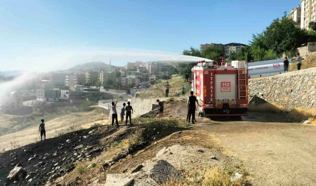 İtfaiyeciler yangın söndürme derdinde, çocuklar serinlemenin keyfinde Şırnak’ta itfaiye ekiplerinin anız yangınına yaptığı müdahaleyi çocuklar eğlenceye dönüştürdü.
