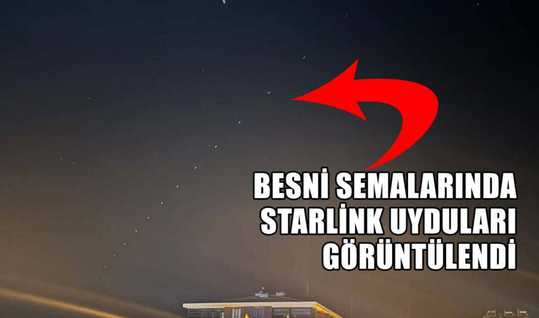 Adıyaman’ın Besni ilçesinde akşam saatlerinde gökyüzünde tek sıra halinde ilerleyen