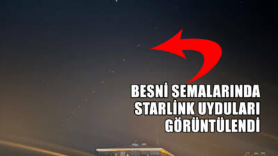 Adıyaman’ın Besni ilçesinde akşam saatlerinde gökyüzünde tek sıra halinde ilerleyen