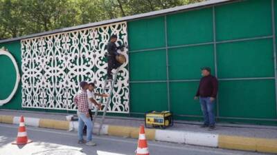 Şırnak Belediyesi tarafından 2018 yılında merkez büyük mezarlık duvarında yapılan