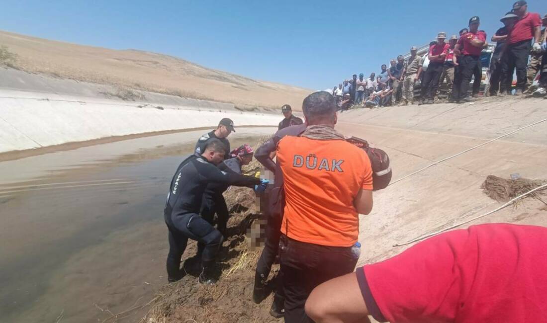 Diyarbakır’ın Silvan ilçesinde sulama kanalına düşen vatandaşın cansız bedeni, yapılan