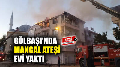 Adıyaman’ın Gölbaşı ilçesinde bir kişinin yaktığı mangal ateşinden çıkan yangın