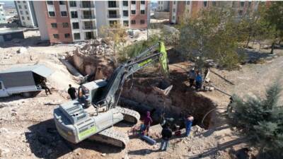 Adıyaman’da, özel bir firma tarafından yürütülen çalışmalar sırasında Gürlevik ana