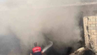 Besni ilçesine bağlı Üçgöz köyünde H.O’ya ait çırçır fabrikasında çıkan