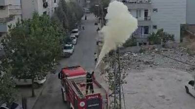 Adıyaman’da, elektrik hattında çıkan yangın itfaiye ekiplerince söndürüldü.