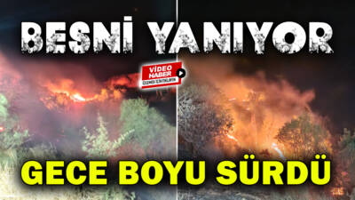 Besni'de gece saatlerinde farklı noktalarda çıkan yangınlar itfaiye ekiplerine zor
