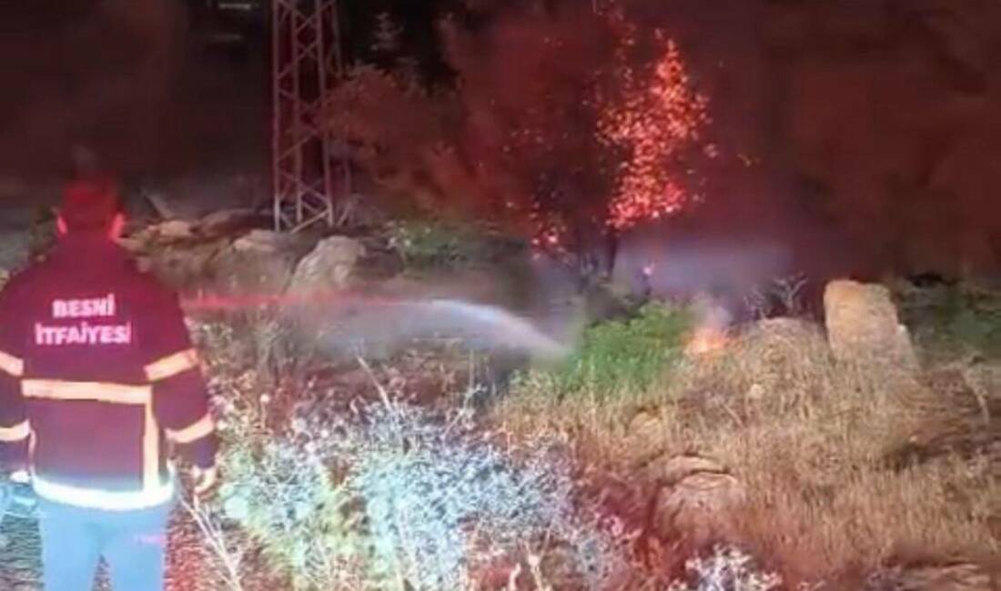 Adıyaman'ın Besni ilçesine bağlı Kıraçhayma ve Körtenli köylerinde orman yangını