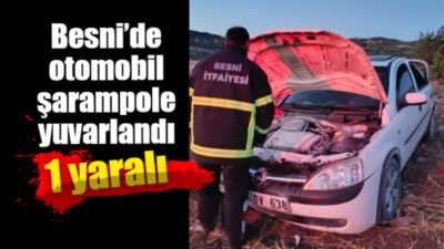 Besni’ye bağlı Tetirli köyü yakınlarında meydana gelen trafik kazasında bir