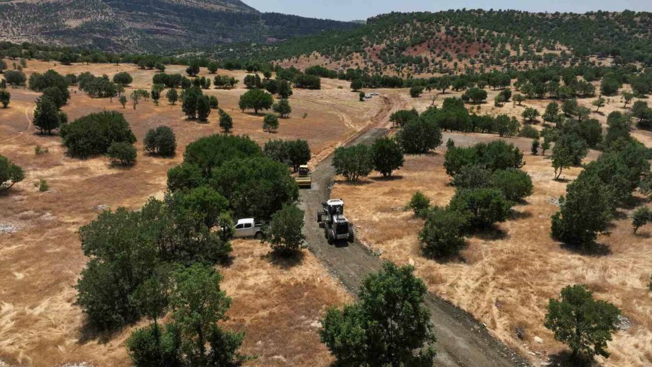 Diyarbakır Büyükşehir Belediyesi, Kulp ilçesine bağlı Hamzalı Mahallesi'nin Yol Çatı