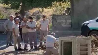 Adıyaman’da yapılan alt yapı çalışmaları sırasında doğalgaz boru hattının zarar