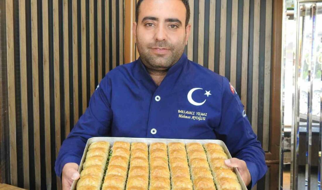 Kilis’te tatlıcılık yapan Mehmet Ayoğlu, glikoz ve katkı maddesi kullanmadan