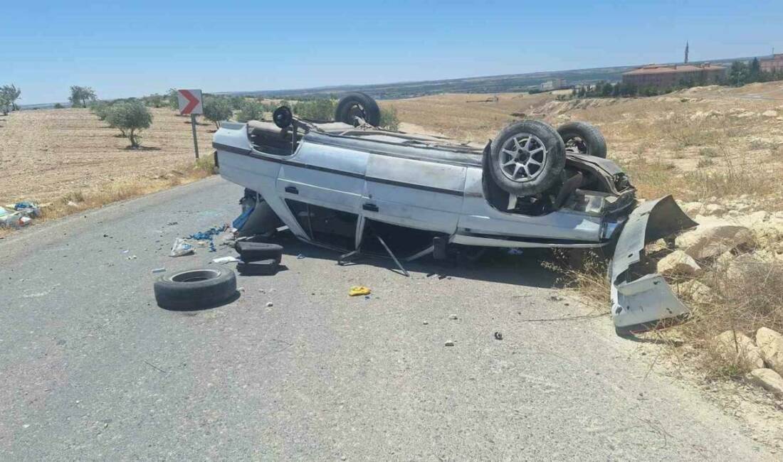 Birecik ilçesinde meydana gelen trafik kazasında düz yolda seyir halindeki
