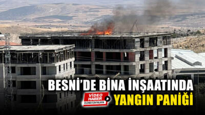 Besni 15 Temmuz Şehitler Mahallesi’nde yapımı devam eden bir binanın