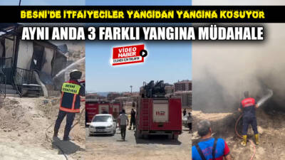 Adıyaman’ın Besni ilçesinde art arda yaşanan yangınlar, itfaiye ekiplerine zor