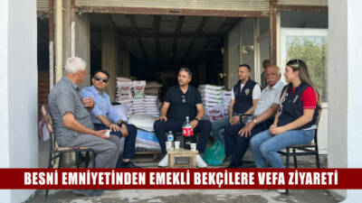 Besni İlçe Emniyet Müdürlüğü, ilçede ikamet eden emekli Çarşı ve