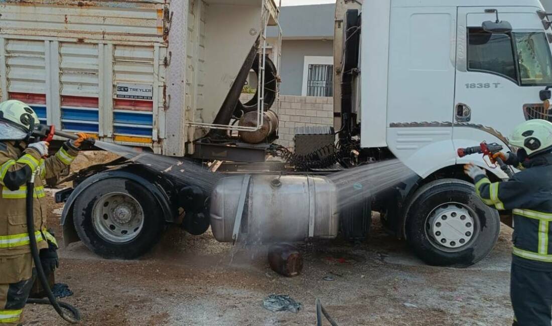 Mardin'in Artuklu ilçesinde bir tırın yakıt deposunda meydana gelen patlamada