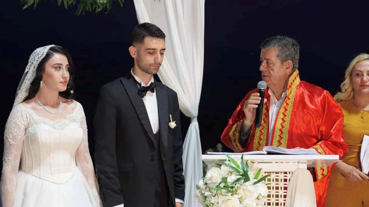 Şırnaklı genç çiftin düğün merasimi için Şırnak il protokolü bir