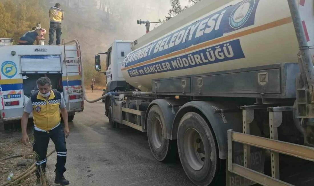 Şahinbey Belediyesi, Hatay'daki yangına hızlı bir şekilde müdahale ederek bölgedeki