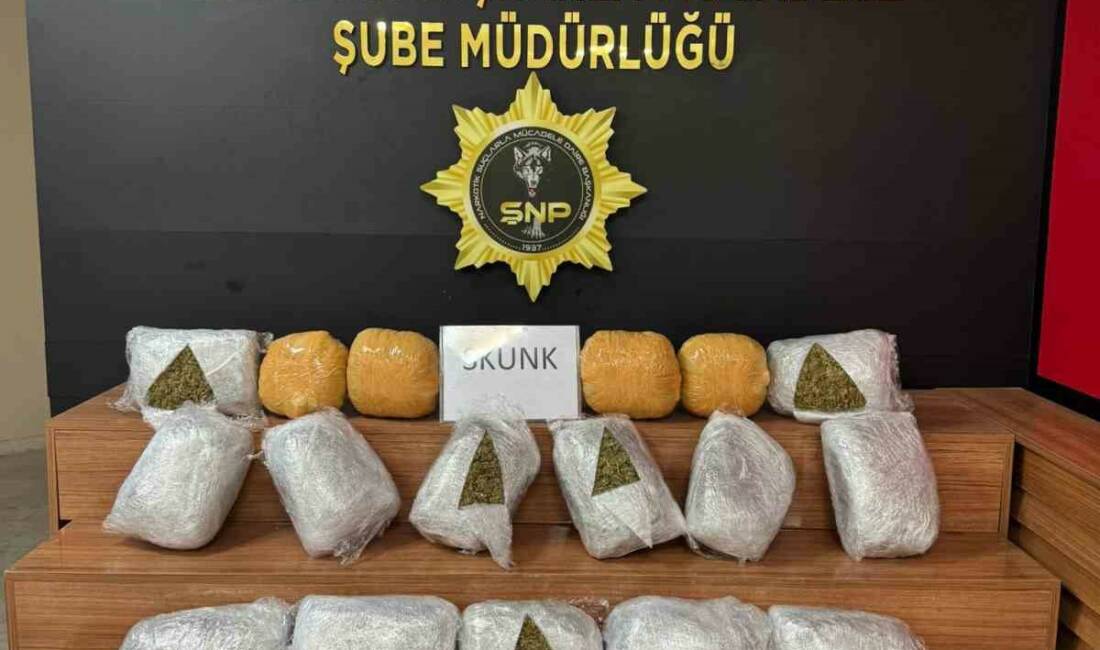 Şanlıurfa'da polis tarafından gerçekleştirilen operasyonda 25 kilo 250 gram skunk
