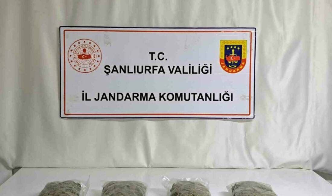 Şanlıurfa'da jandarma ekipleri, durdurdukları 2 ayrı araçta yaklaşık 6 kilo