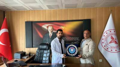 Sağlık-Sen Şırnak Şube yöneticileri, Şırnak ADSM Başhekimi Naim Çağdaş'ı ziyaret