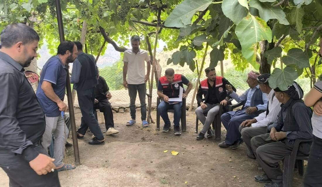 Şırnak İl Tarım ve Orman Müdürlüğü ekipleri, Güneyçam köyünde üreticilere