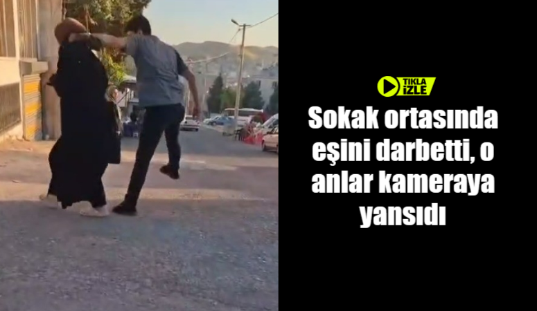 Şanlıurfa’da sokak ortasında eşini darbeden şahsa çevredeki vatandaşlar tepki gösterdi.