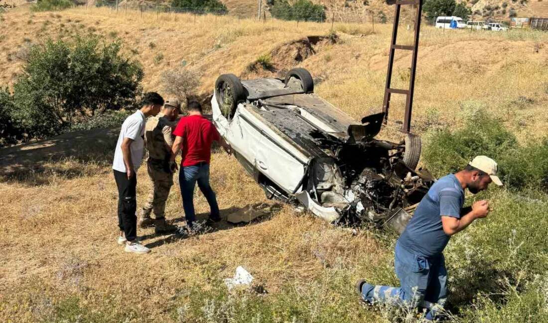 Batman’ın Kozluk ilçesinde sürücüsünün kontrolünden çıkan otomobilin takla atması sonucu