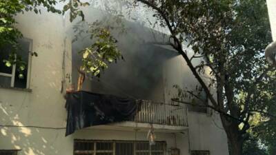 Kahta ilçesinde Girne Mahallesi'nde bir evde çıkan yangın, mahalle sakinlerinde