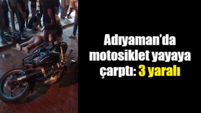 Adıyaman'ın Kahta ilçesinde bir motosikletin, sürücünün kontrolünü kaybetmesi sonucu bir