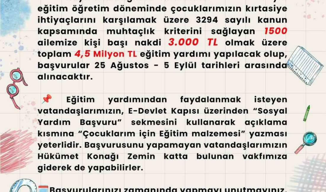 Gaziantep'in Araban İlçesi Kaymakamlığı, ihtiyaç sahibi ailelere kişi başı 3