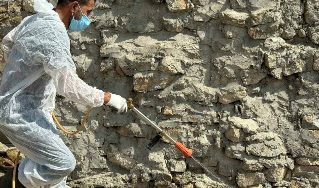 Tuzlagözü köyünde akreplerin artması sebebiyle belediye ve Özel İdare ekipleri