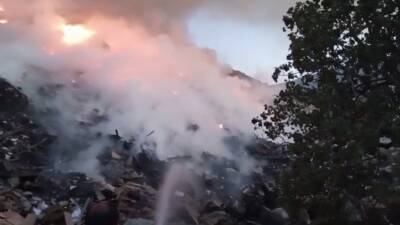 Adıyaman'ın Gölbaşı ilçesine bağlı Yukarı Çöplü köyünde hafriyat dökülen alanda