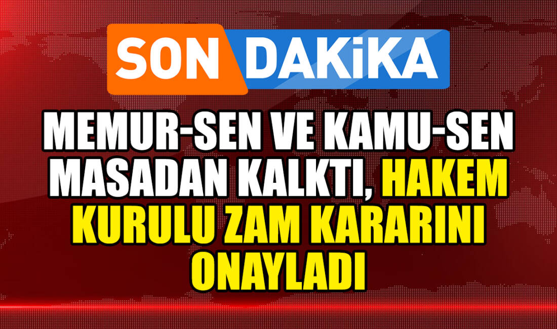 Milyonlarca memuru ilgilendiren zam pazarlığında kritik gelişme yaşandı. Kamu Görevlileri