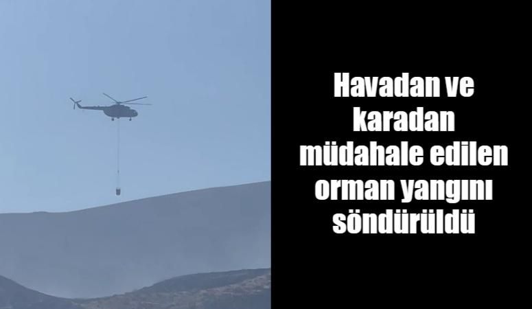 Havadan ve karadan müdahale edilen orman yangını söndürüldü Adıyaman’da Ulubaba Dağı eteklerinde çıkan orman yangını, karadan ve havadan