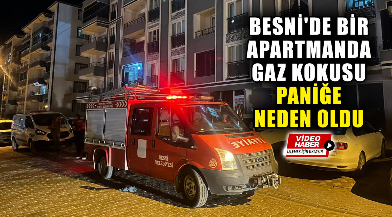 Besni 15 Temmuz Mahallesi'nde bulunan 8 katlı bir apartmanda hissedilen