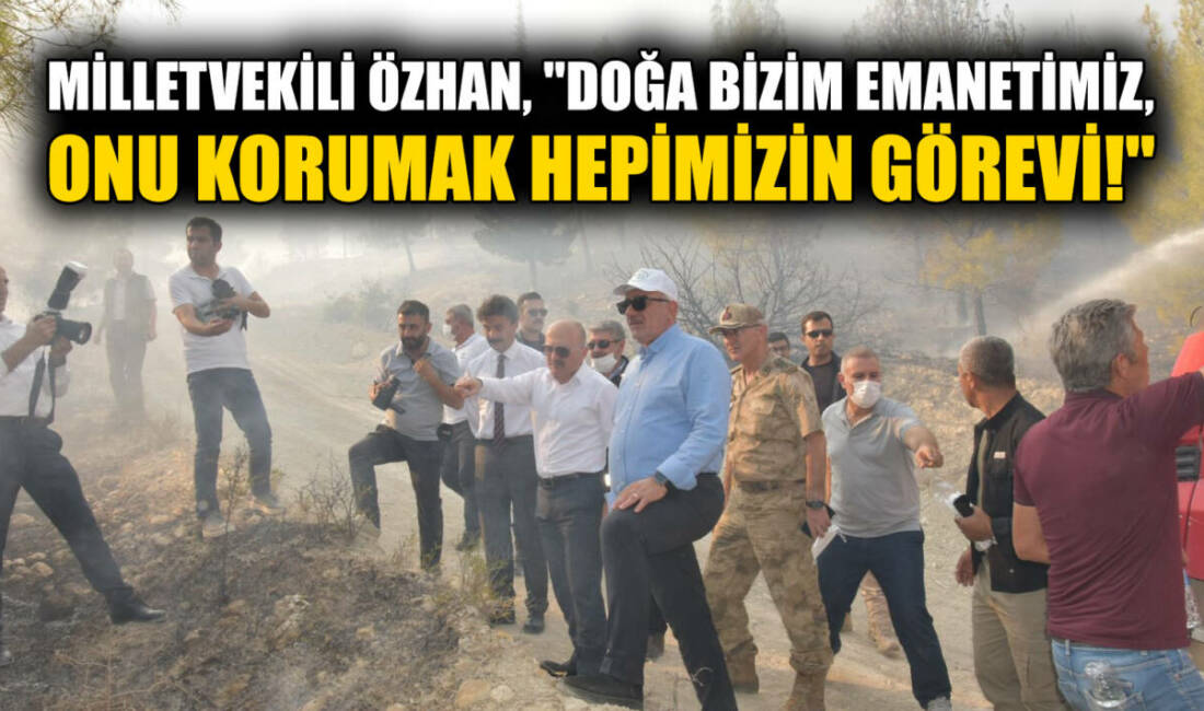 Besni'ye bağlı Terbizek Köyü yakınlarında çıkan orman yangını, ekiplerin yoğun
