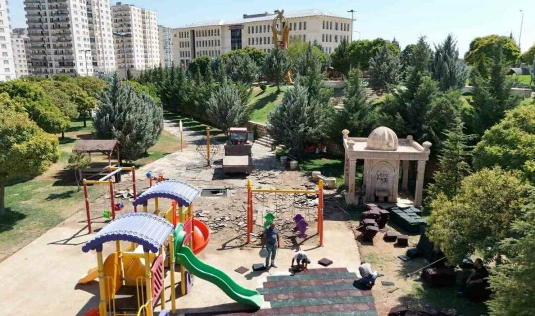 Mardin Büyükşehir Belediyesi, Artuklu ilçesindeki Recep Tayyip Erdoğan Parkı'nda iyileştirme