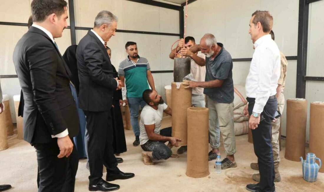 Mardin'in Dargeçit ilçesinde Temelli Mahallesi'nde geleneksel arı kovanı üretim projesi