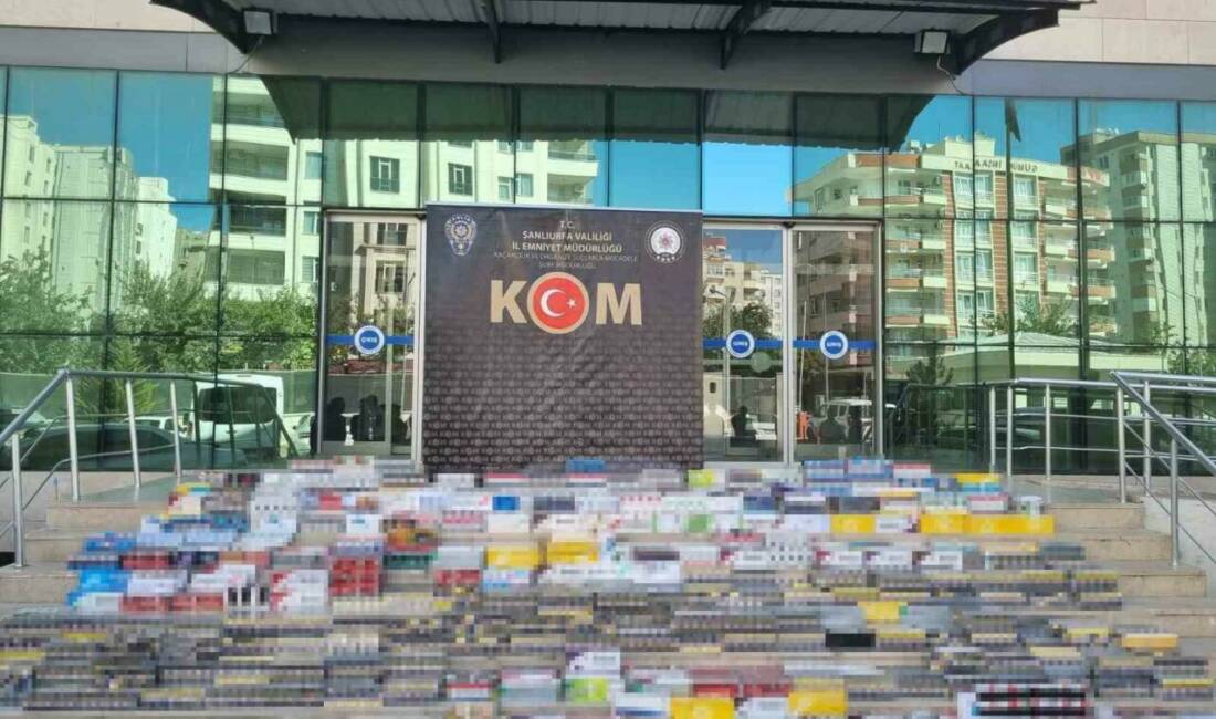 Şanlıurfa'da gerçekleştirilen operasyonda polis ekipleri, 55 bin 180 paket gümrük