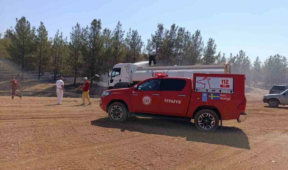Şanlıurfa’da orman yangını Şanlıurfa'da Haliliye ilçesine bağlı Bakımlı Mahallesi yakınlarındaki ormanlık alanda çıkan