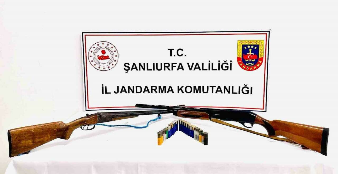 Şanlıurfa'da düzenlenen operasyonlarda "Yasa Dışı ve Ruhsatsız Silahlanmayla Mücadele" kapsamında