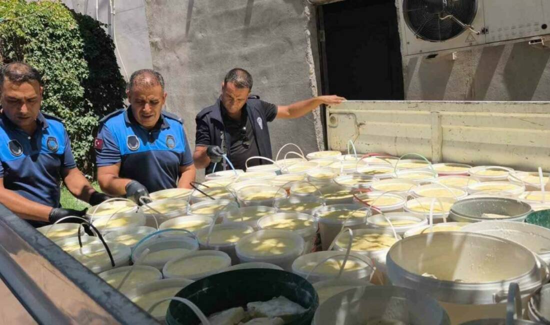 Şanlıurfa'da zabıta ekipleri bir süt ürünleri imalathanesinde hijyen kurallarına aykırı